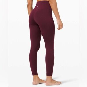 Title Lululemon Align High-Rise Pant 25" Maroon Wine Red Nulu Cute Size 6